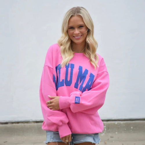 LM-Pink w/ Royal Puff Sweatshirt