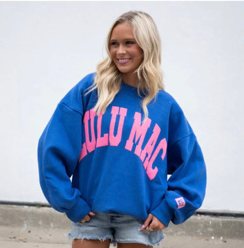 LM-Royal w/ Pink Puff Sweatshirt