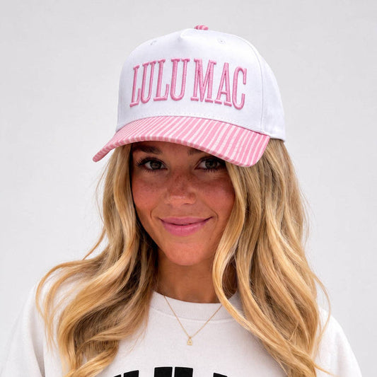 LM-STRIPE PINK HAT