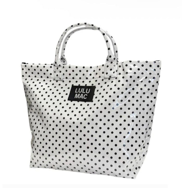LM-Tote Bag White/Black Dot