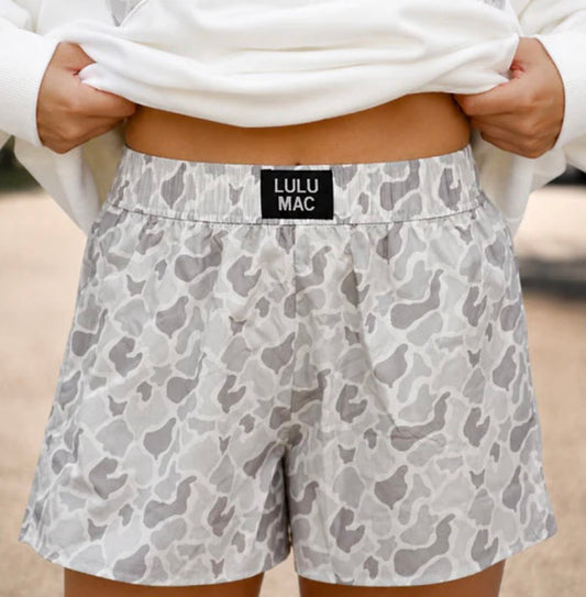 LM-White Camo Shorts
