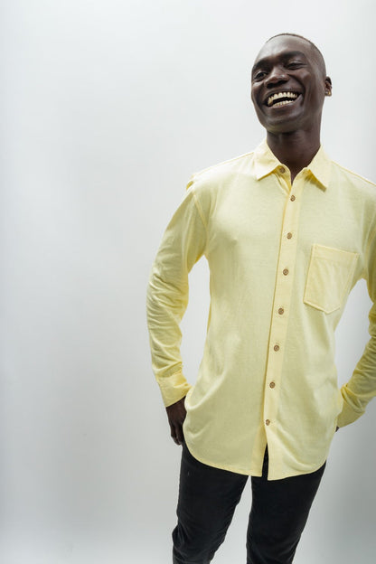 Logan | Men's Anti-Stain Linen Cotton Long Sleeve Button-Up Shirt