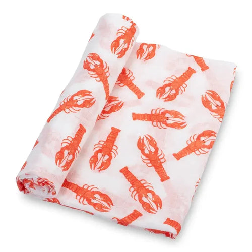 Lolly Banks Lobster Roll Muslin Swaddle Blanket
