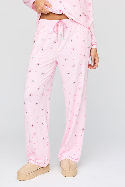 Long Sleeve Button-Up Top & Pant Pajama Set