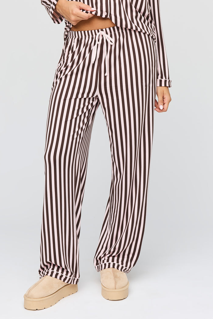 Long Sleeve Button-Up Top & Pant Pajama Set