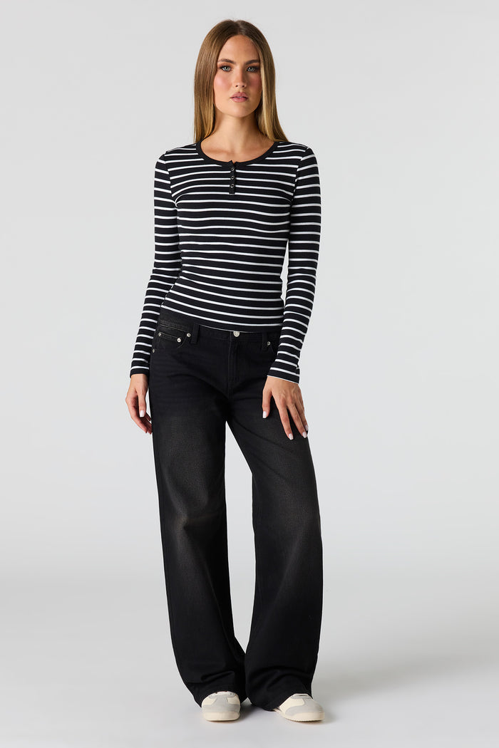 Long Sleeve Henley Top