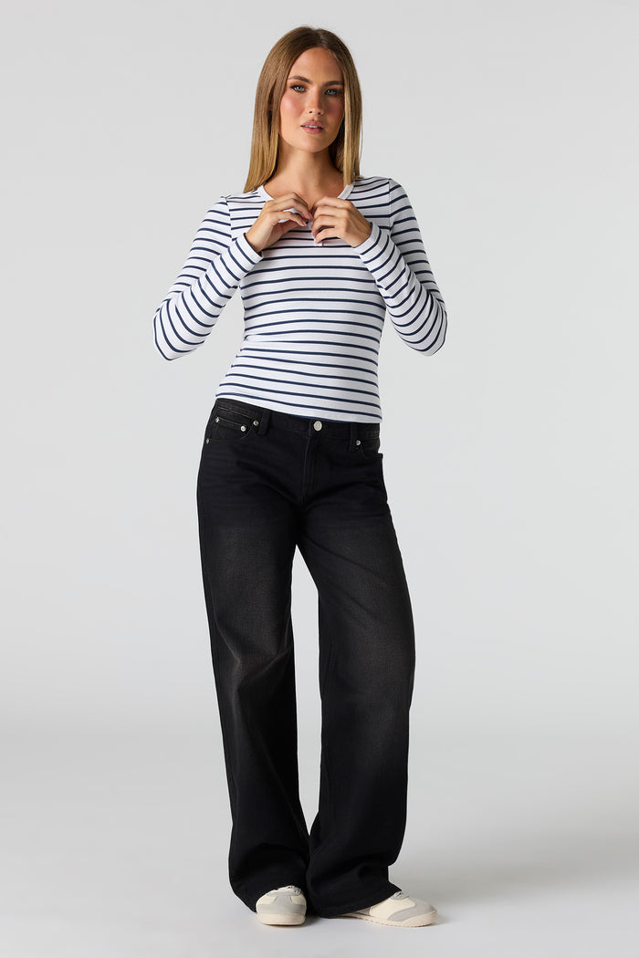Long Sleeve Henley Top