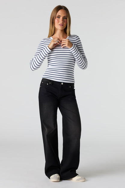 Long Sleeve Henley Top