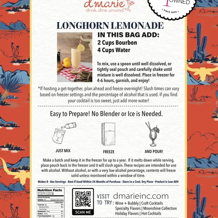 Longhorn Lemonade Ready-To-Freeze Cocktail