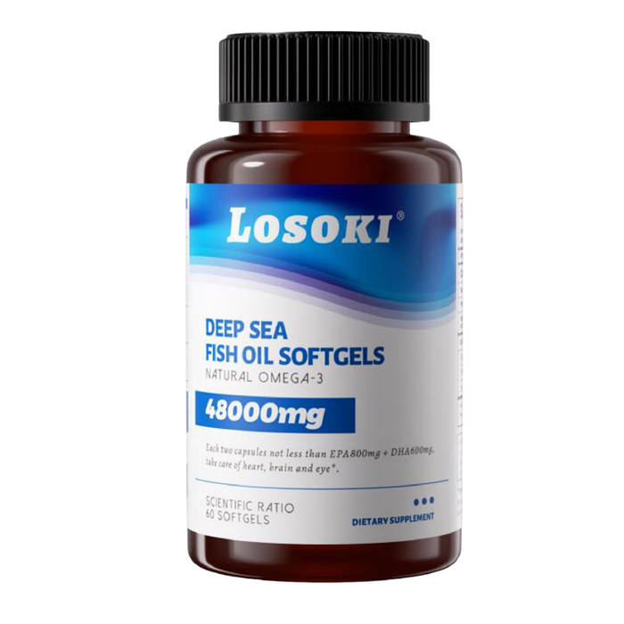 LOSOKI Deep-Sea Fish Oil Softgels 48000mg Dietary Supplement - myernk