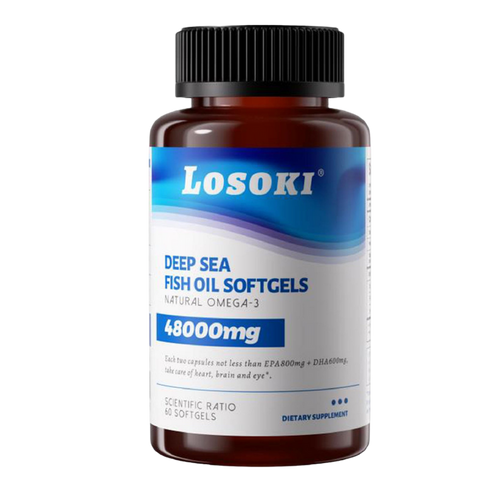 LOSOKI Deep-Sea Fish Oil Softgels 48000mg Dietary Supplement - myernk