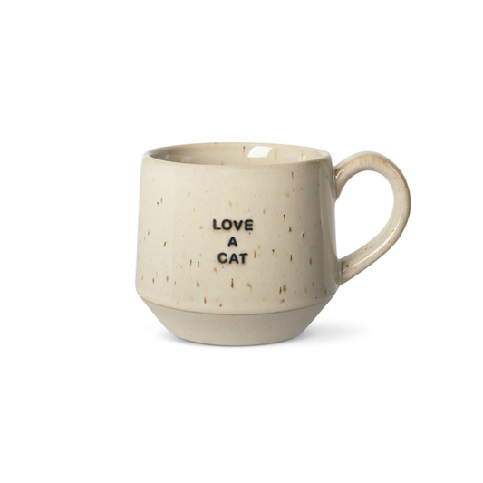 Love A Cat Neutral Speckle Mug