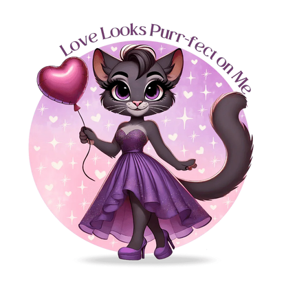 💖 Love Looks Purr-fect on Me 😻 Women's Boyfriend Tee ✨ Feline fine and ready to shine! - Whippie's
