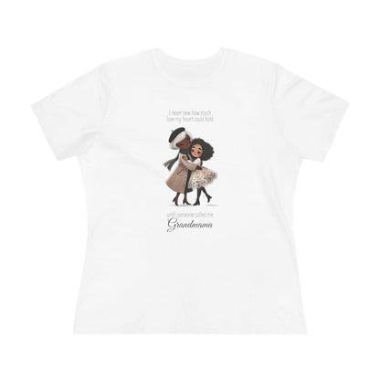 I Never Knew How Much Love My Heart Could Hold Until Someone Called Me Grandma Women's Tee (Black Family) - Personalizable - Whippie's