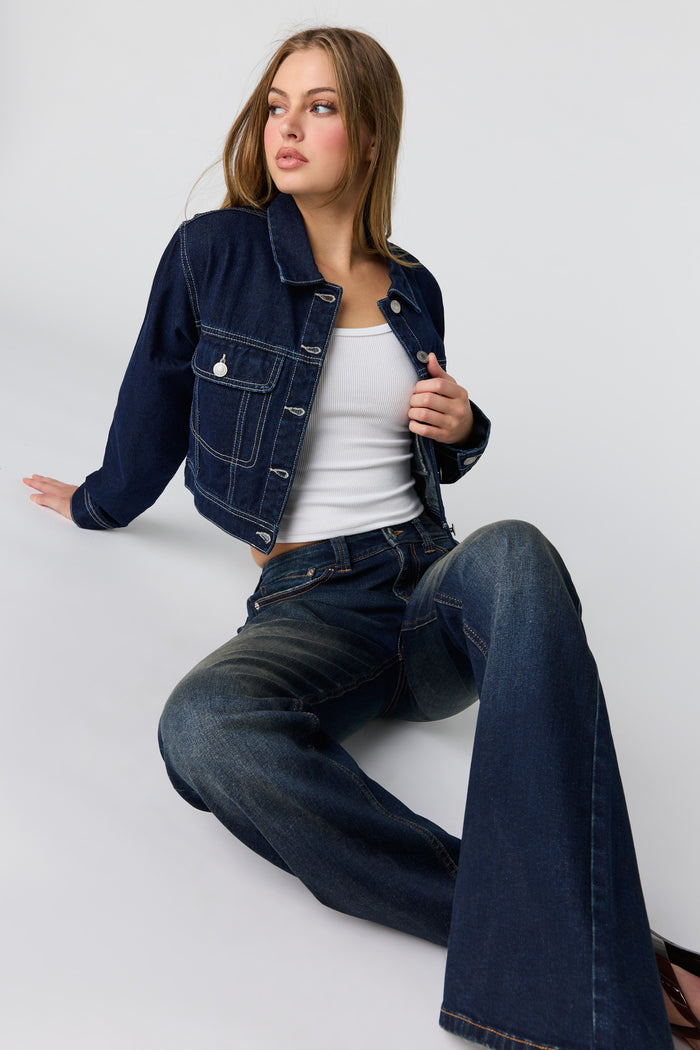 Low Rise Baggy Flare Jean