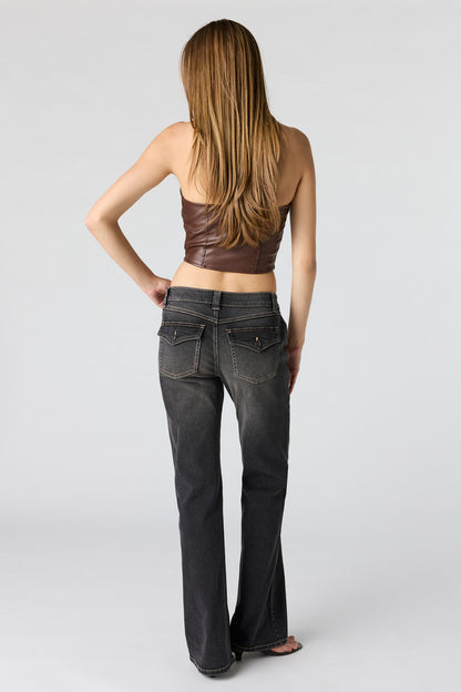Low Rise Baggy Flare Jean