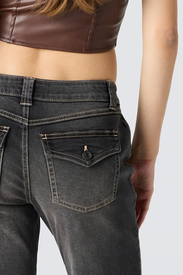 Low Rise Baggy Flare Jean