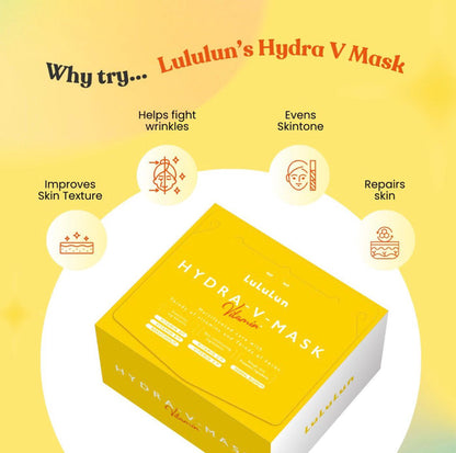 LuLuLun Hydra - V Vitamin Mask (7 Sheets) قناع فيتامين لولو لون هيدرا - في - Princess Cosmetics Qatar