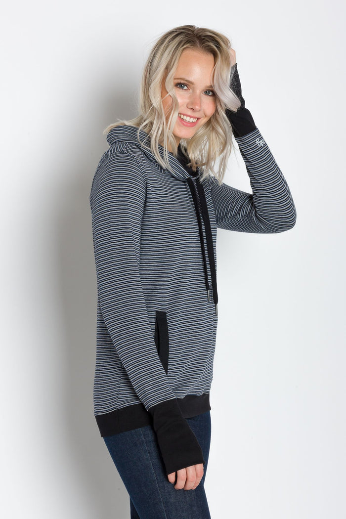 Luna A | Women's Plated Knit Cowl Neck Pullover