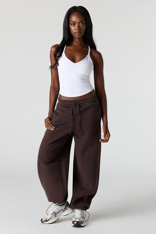 Luxe Fleece Barrel Jogger