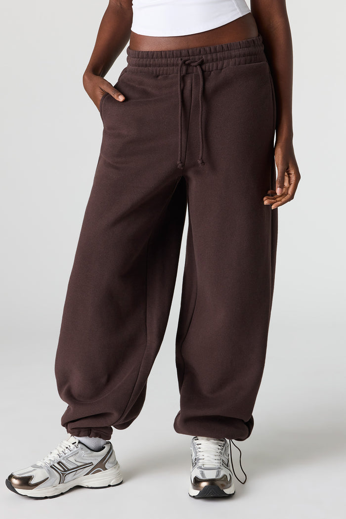 Luxe Fleece Barrel Jogger