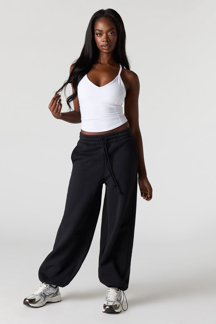 Luxe Fleece Barrel Jogger