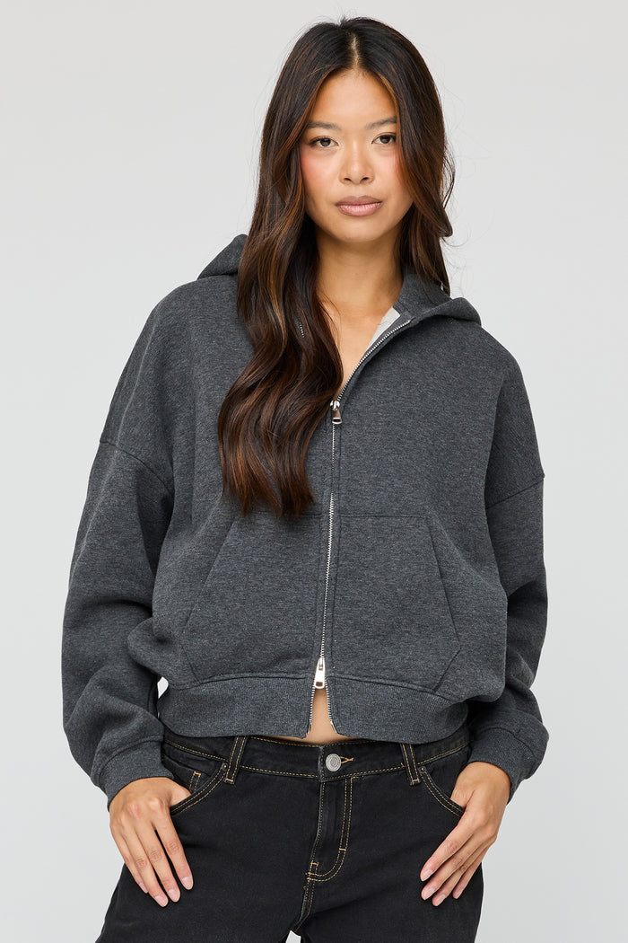 Luxe Fleece Boyfriend Zip Hoodie