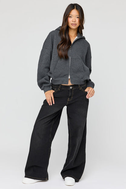 Luxe Fleece Boyfriend Zip Hoodie
