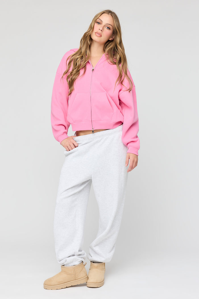 Luxe Fleece Boyfriend Zip Hoodie