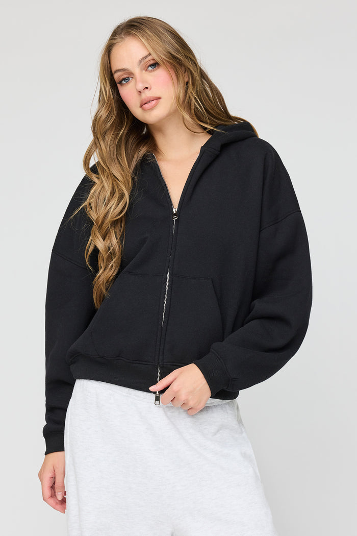 Luxe Fleece Boyfriend Zip Hoodie