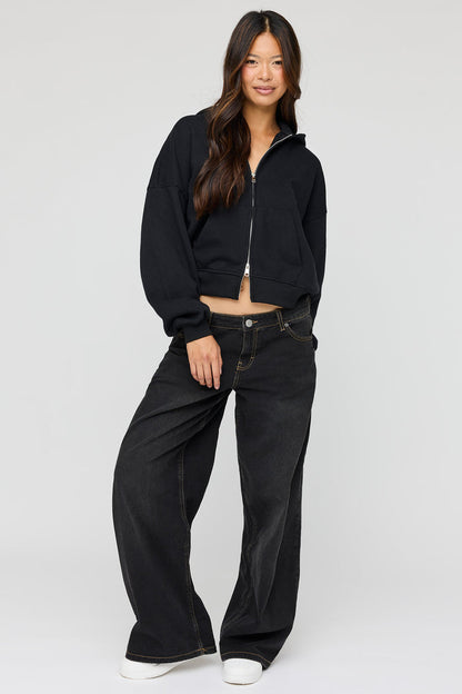 Luxe Fleece Boyfriend Zip Hoodie