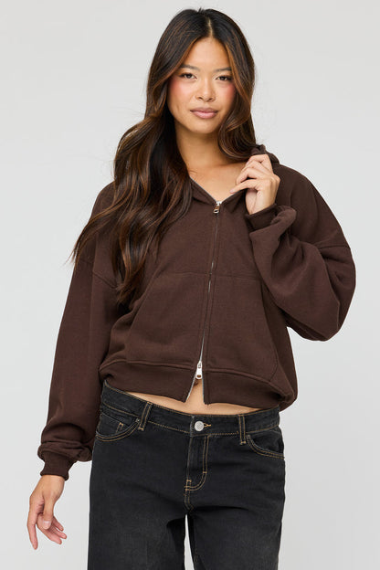 Luxe Fleece Boyfriend Zip Hoodie