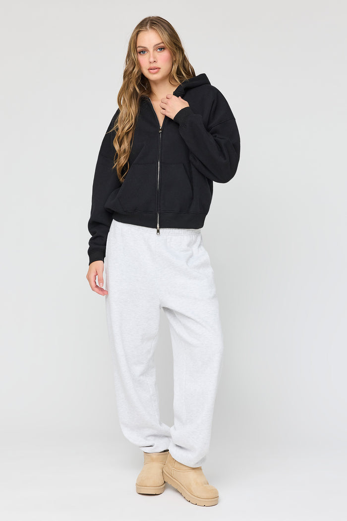 Luxe Fleece Boyfriend Zip Hoodie