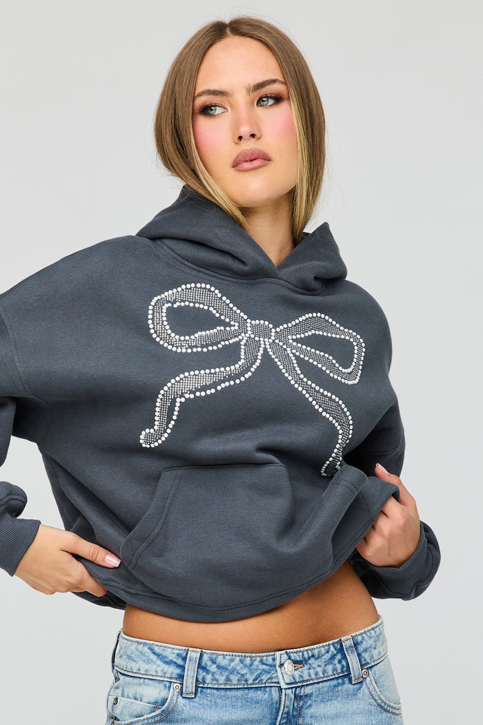 Luxe Fleece Graphic Boyfriend Hoodie