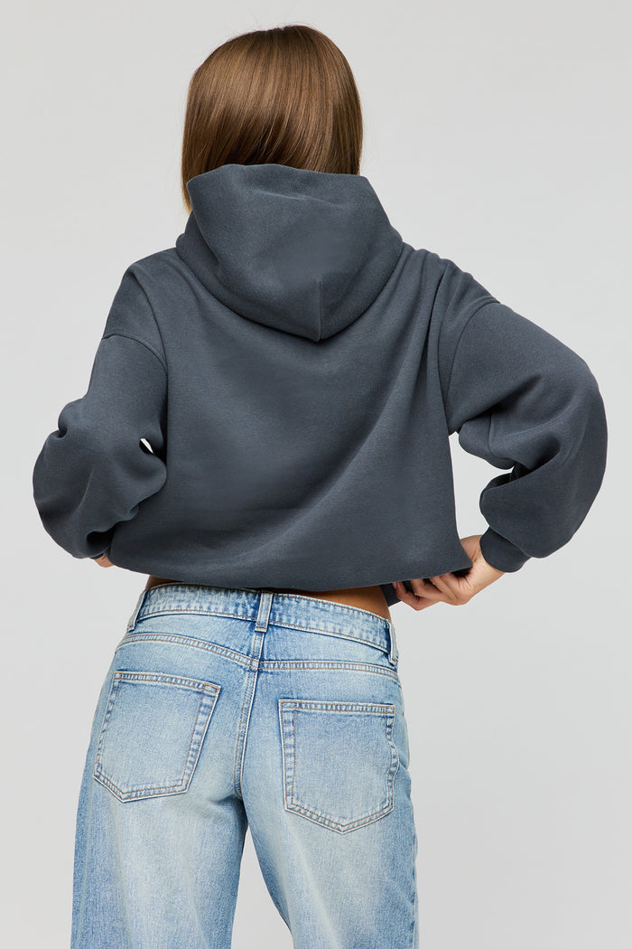 Luxe Fleece Graphic Boyfriend Hoodie