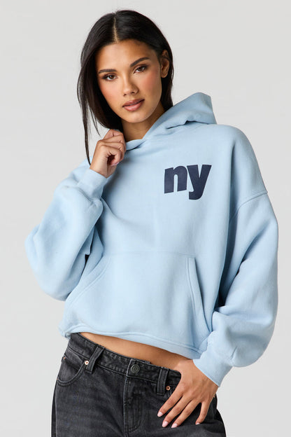 Luxe Fleece Graphic Boyfriend Hoodie