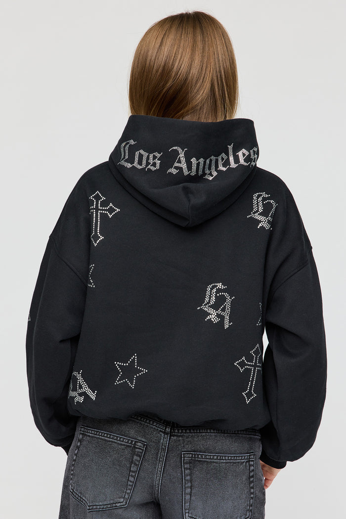 Luxe Fleece Graphic Boyfriend Hoodie