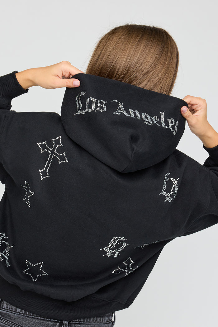 Luxe Fleece Graphic Boyfriend Hoodie
