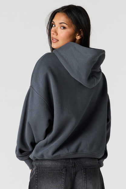 Luxe Fleece Graphic Boyfriend Hoodie