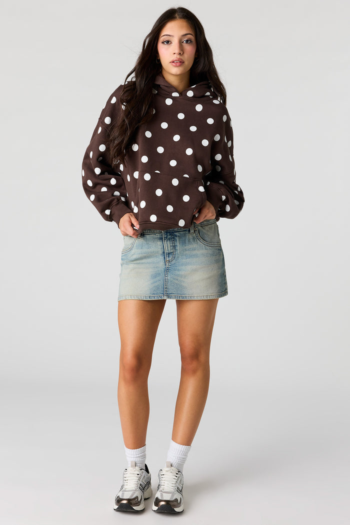 Luxe Fleece Polka Dot Boyfriend Hoodie