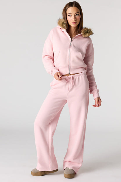 Luxe Fleece Wide Leg Sweatpant