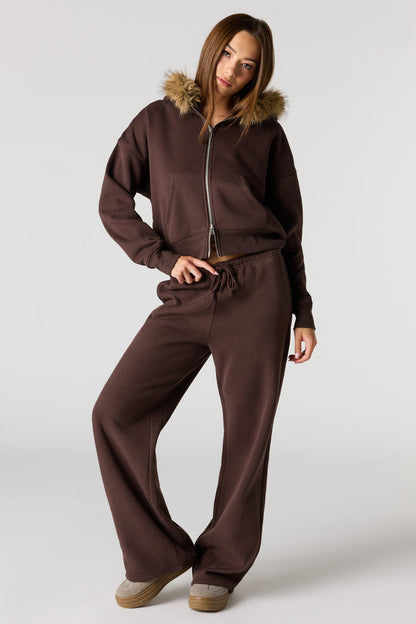 Luxe Fleece Wide Leg Sweatpant