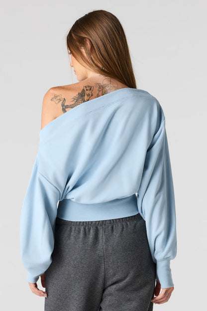 Luxe French Terry Off Shoulder Sweatshirt
