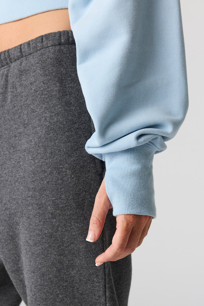 Luxe French Terry Off Shoulder Sweatshirt