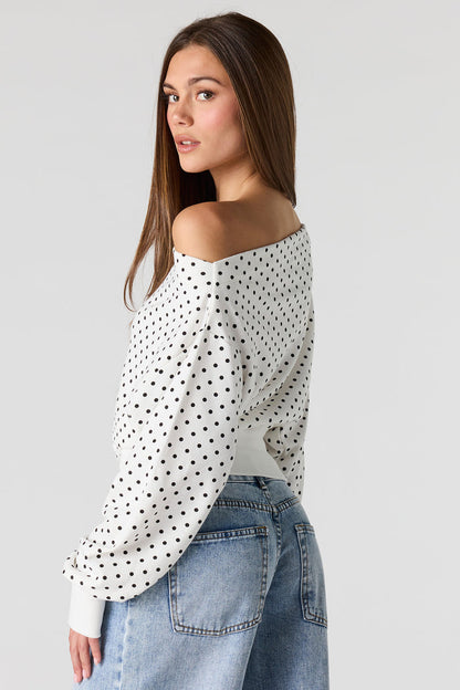 Luxe French Terry Off Shoulder Sweatshirt