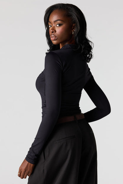 Luxe Heavy Contour Long Sleeve Polo