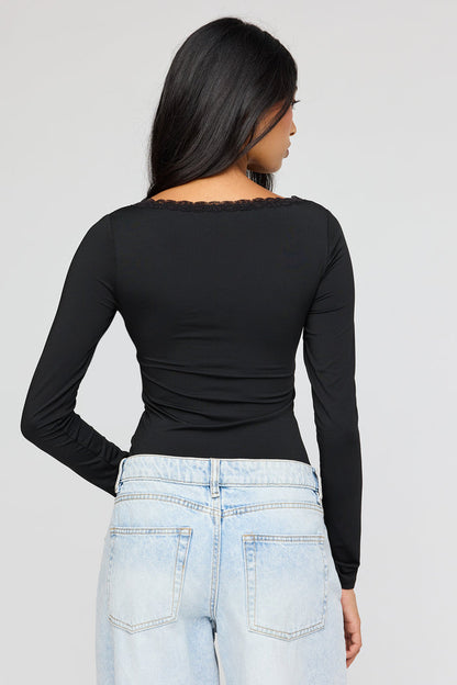 Luxe Heavy Contour V-Neck Bodysuit