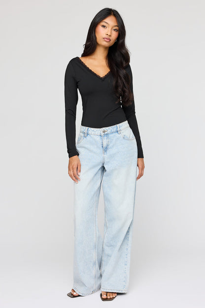 Luxe Heavy Contour V-Neck Bodysuit