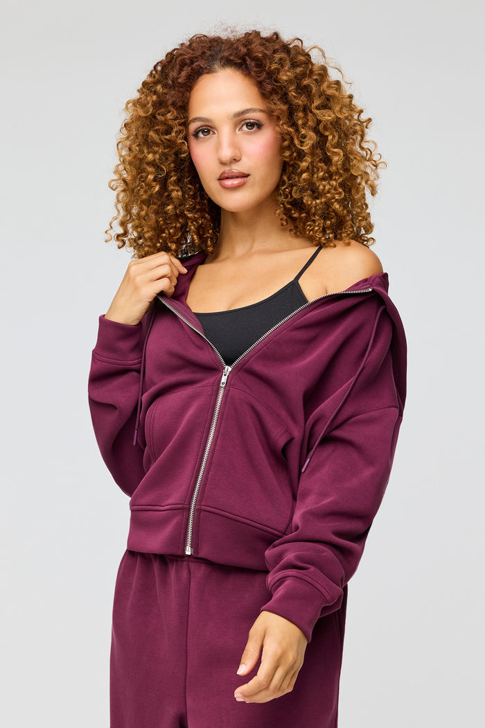 Luxe Scuba Zip Hoodie