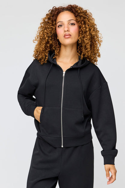 Luxe Scuba Zip Hoodie